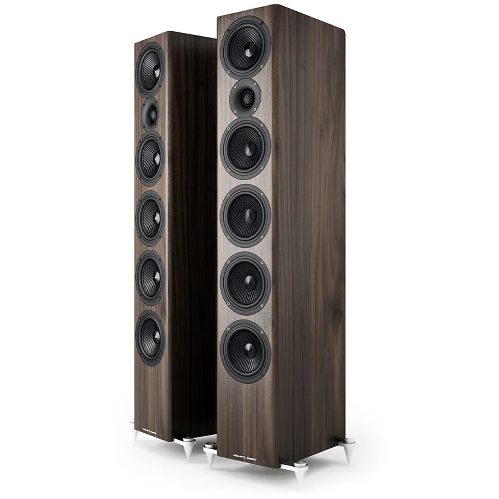 Acoustic Energy AE520 Floorstanding Speakers Pair Walnut Wood Veneer
