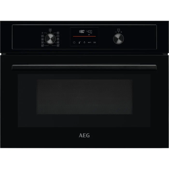 AEG 3000 Series KMX365060B Combi Quick Compact Built In Electric Oven with Microwave Black