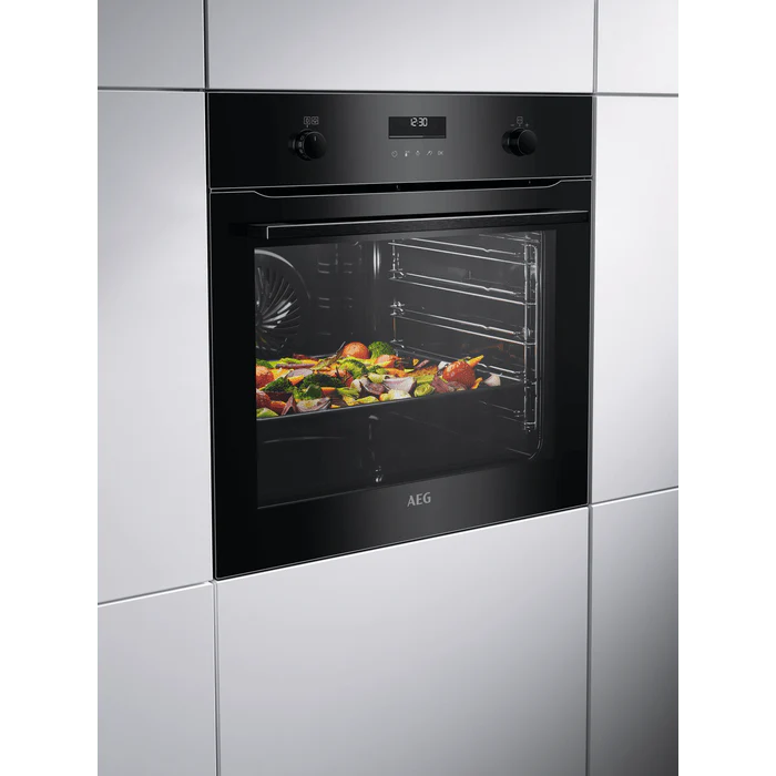 AEG 6000 BPK556260B SteamBake Pyrolytic Built-In Electric Single Oven Black - Image 7