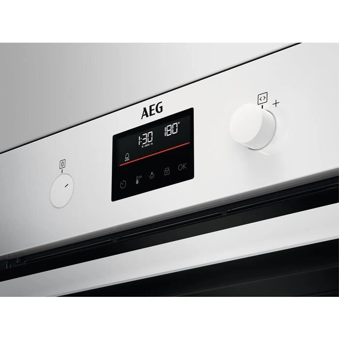 AEG 6000 Series BEB335061W Surround Cook Electric Single Built in Oven with Retractable Dials in White - Image 2