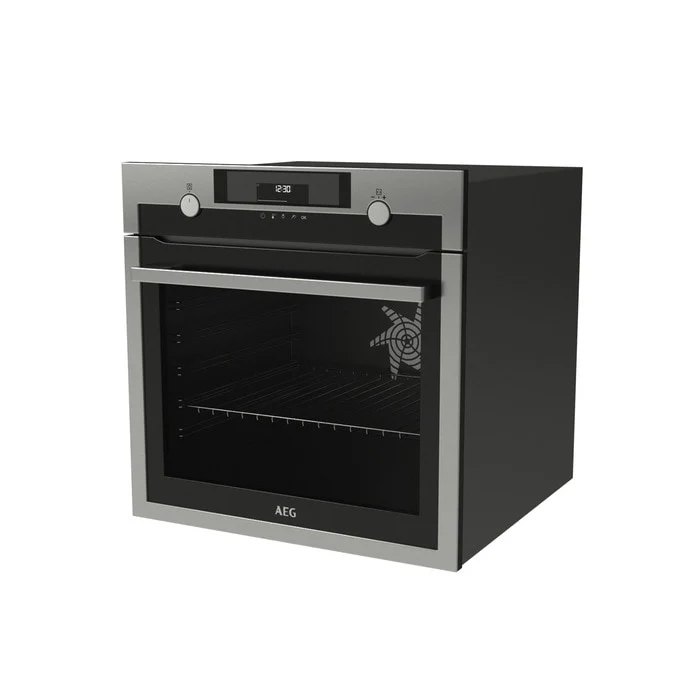 AEG 6000 Series BPE556060M Steam Bake Electric Single Built in Oven with Retractable Dials in Steinless Steel - Image 6