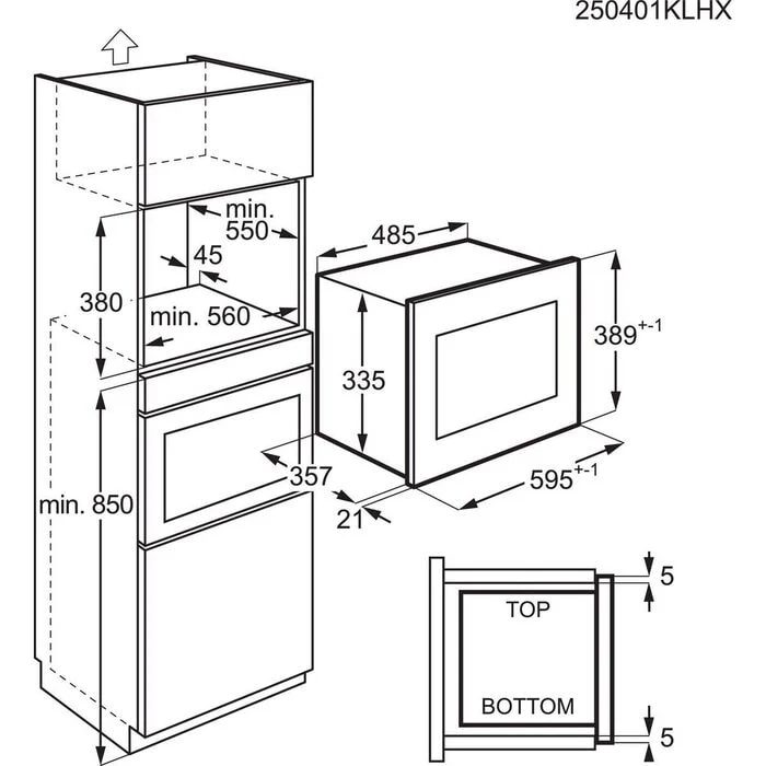 AEG 6000 Series MSE2527DM Built In Microwave Oven With Grill in Stainless Steel - Image 5
