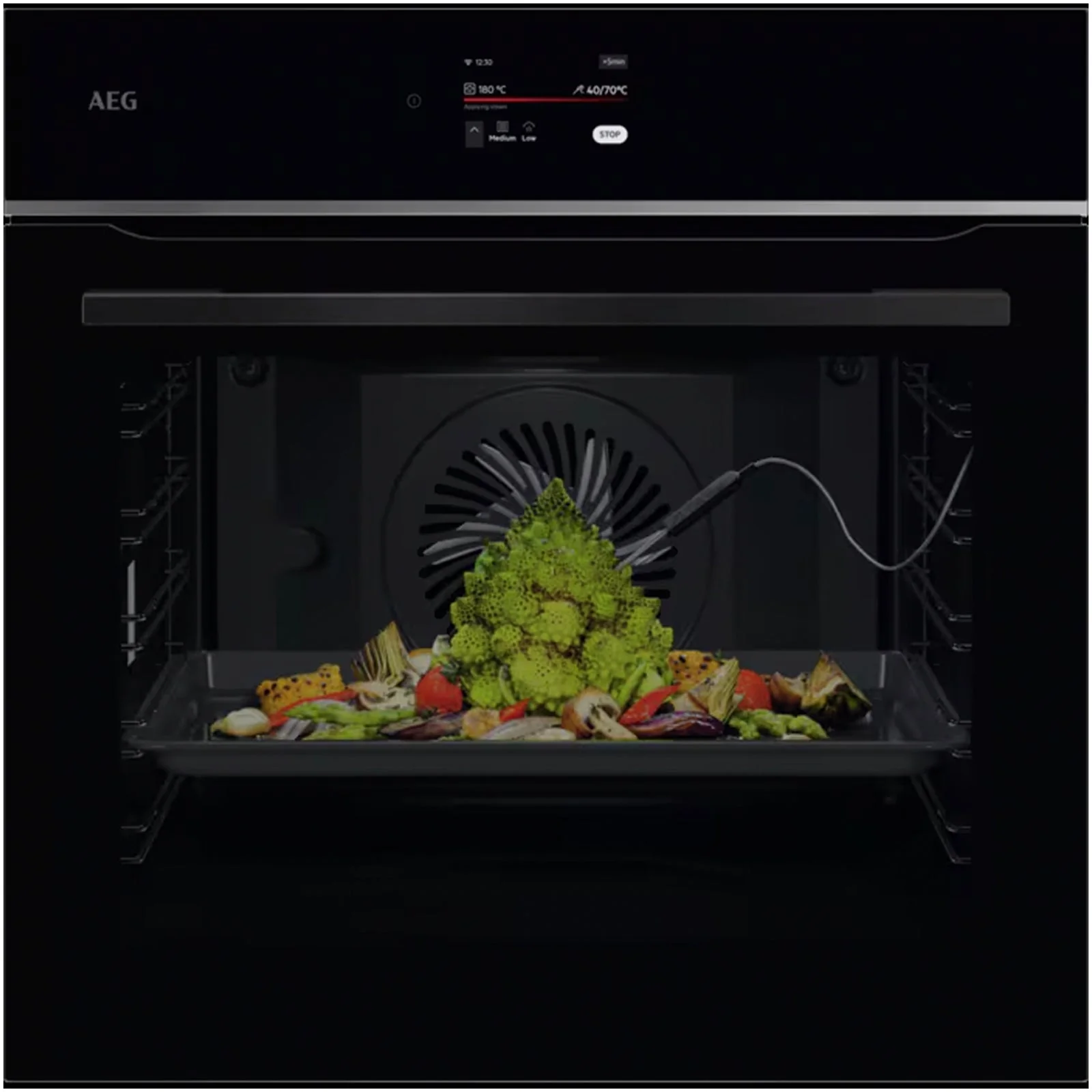 AEG 7000 Series MealAssist TE7PB731AB Electric Single Built in Oven with Touch Controls