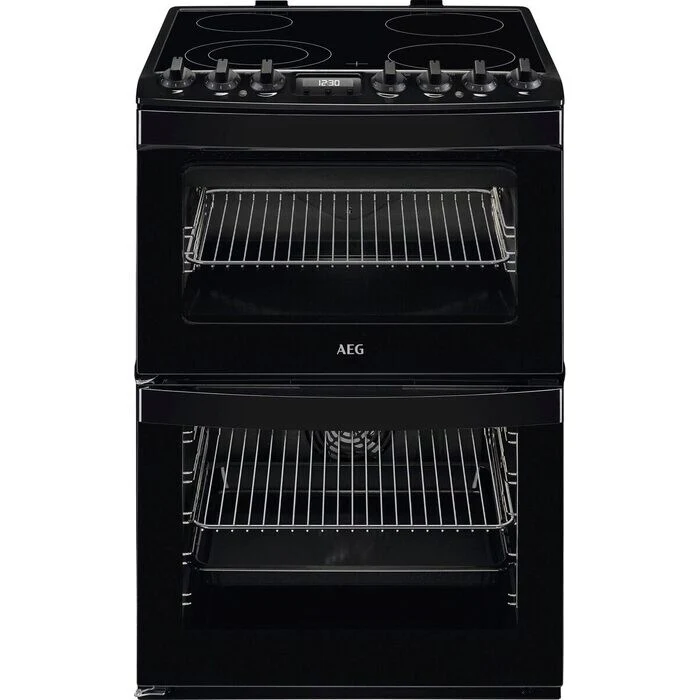 AEG CCB6741ACB Steam Bake 60cm Freestanding Electric Cooker with Ceramic Hob in Black