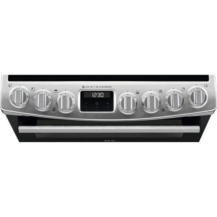 AEG CCX6740ACM 6000 Series Steam Bake 60cm Freestanding Electric Cooker with Ceramic Hob in Stainless Steel - Image 3