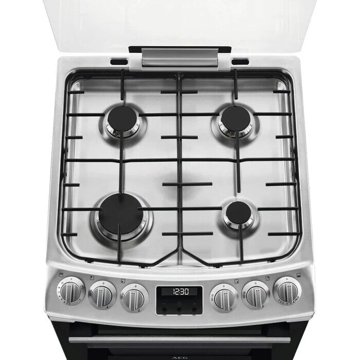 AEG CGX1130ACM 55cm Freestanding Gas Cooker with Double Oven in Stainless Steel - Image 2