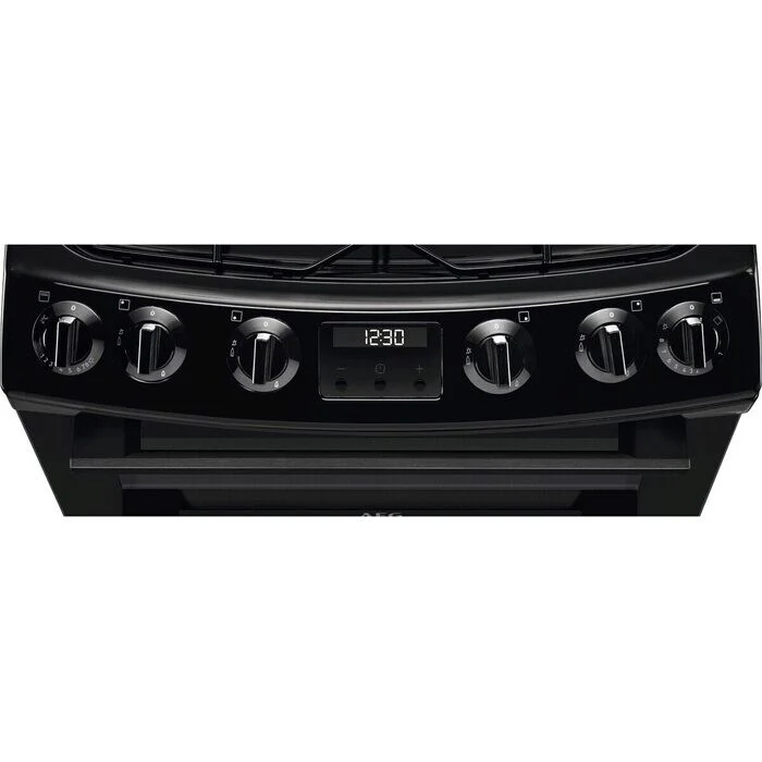 AEG CGX6130ACB 60cm Freestanding Gas Cooker with Double Oven in Black - Image 2
