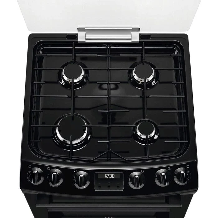 AEG CGX6130ACB 60cm Freestanding Gas Cooker with Double Oven in Black - Image 3