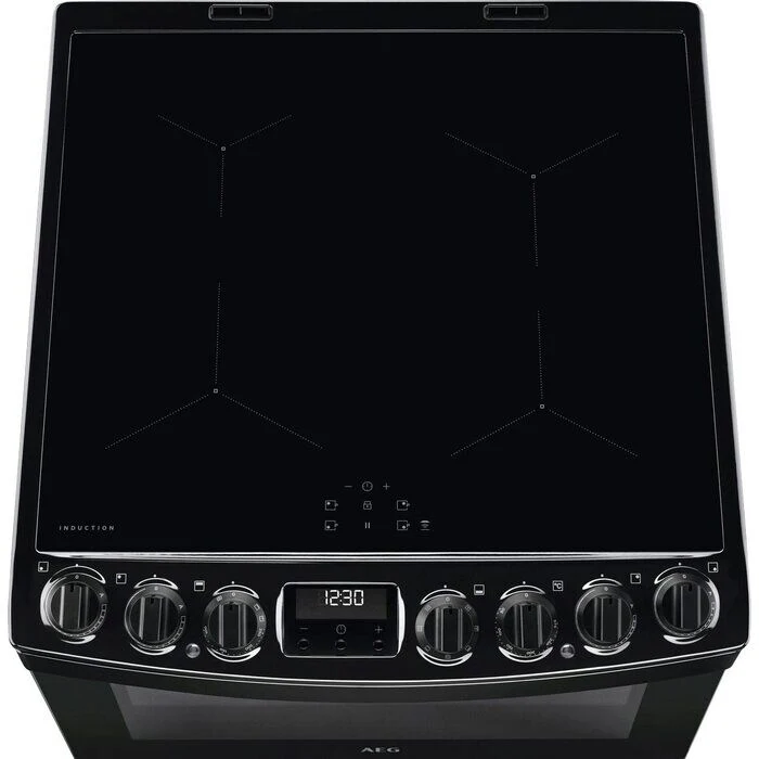 AEG CIB6743ACB 6000 Series Steam Bake 60cm Freestanding Electric Cooker with Induction Hob in Black - Image 2