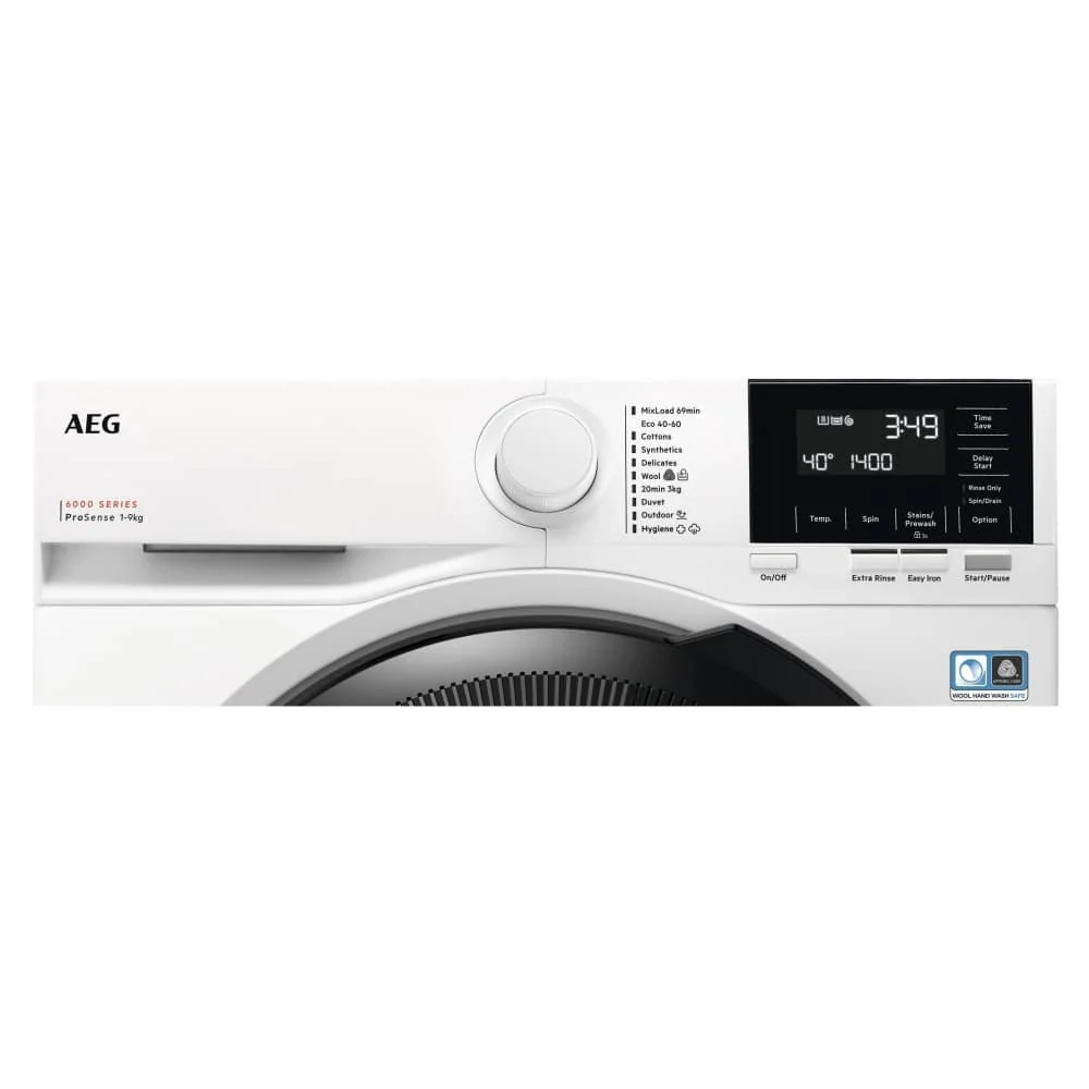 AEG LFR61944B Series 6000 ProSense 9kg 1400 Spin Washing Machine White - Image 3