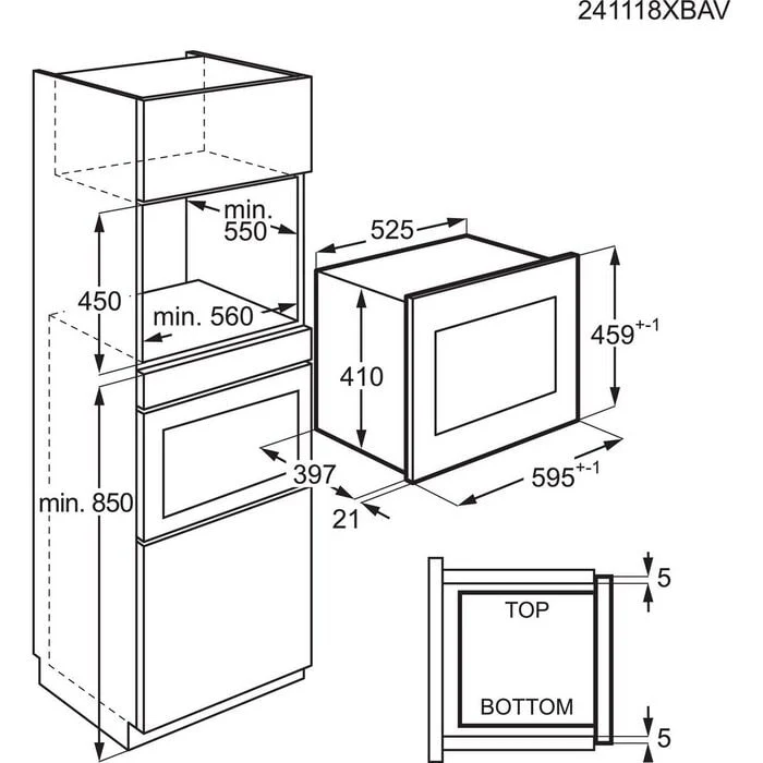 AEG MBE2658SEB 60cm Series 8000 Built In Microwave 900W 26L Black - Image 8