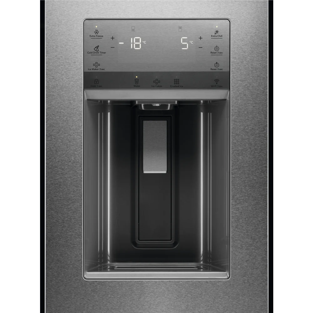 AEG RMB954E9VX Series 9000 Freestanding Plumbed-In American Fridge Freezer Stainless Steel - Image 3