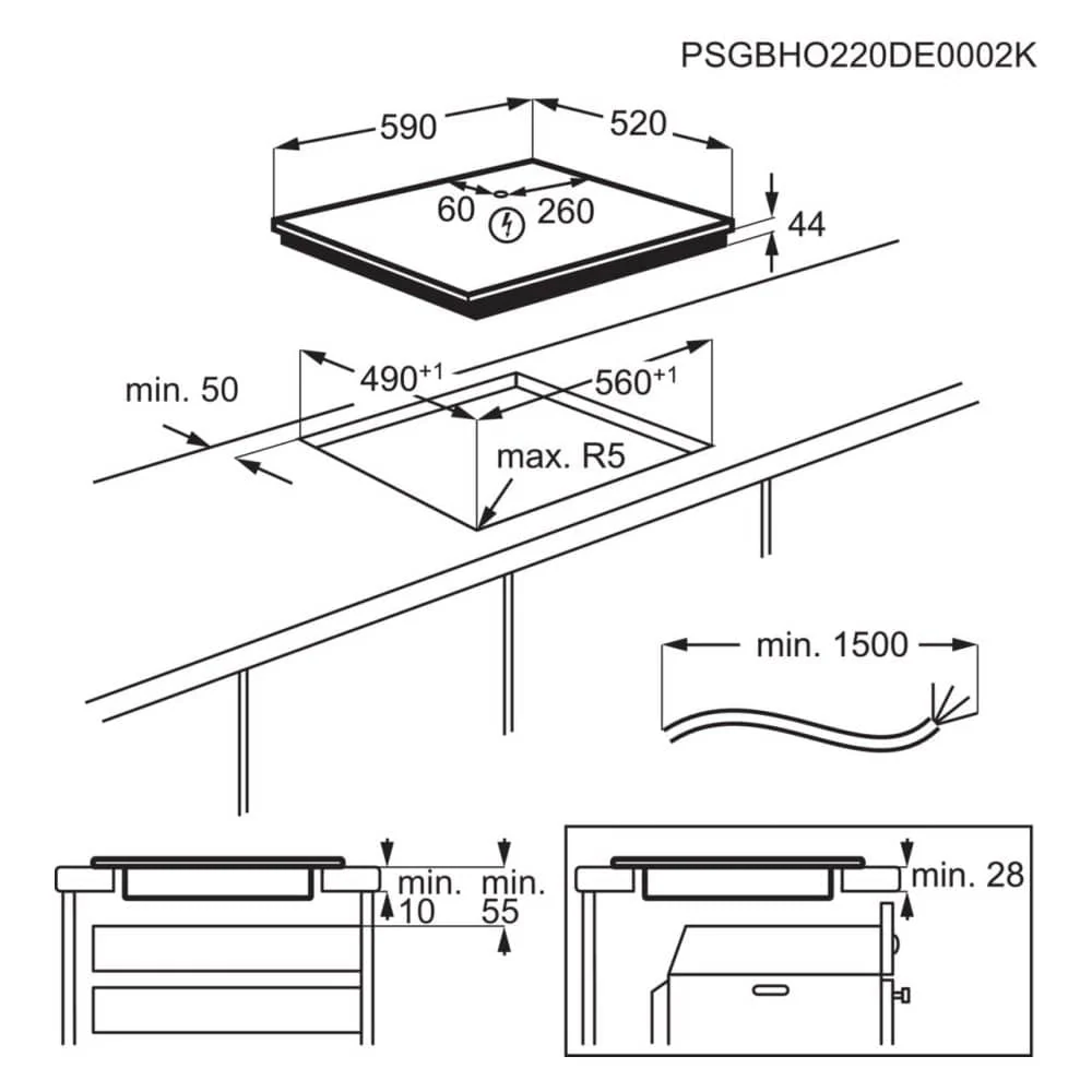 AEG Series 5000 TN64IA04FB 60cm Induction Hob - Image 6