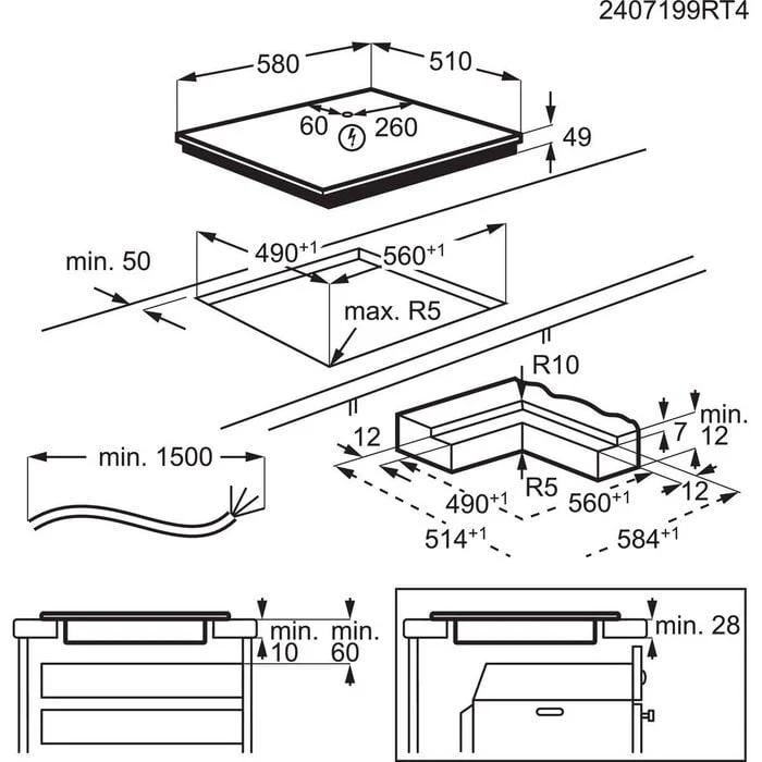AEG SO64IA0SCB 60cm 4 Zones Induction Hob - Image 13