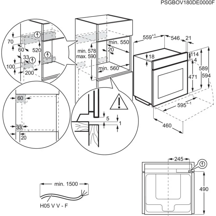 AEG TP8SB731AT Electric Built in Single Oven with Touch Controls Black - Image 14