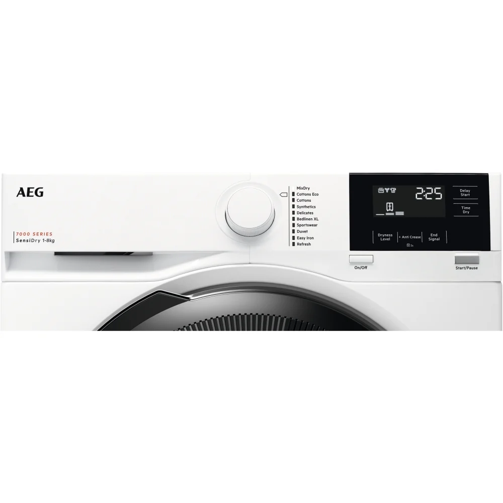 AEG TR718L4B Series 7000 SensiDry 8Kg Heat Pump Tumble Dryer White - Image 2