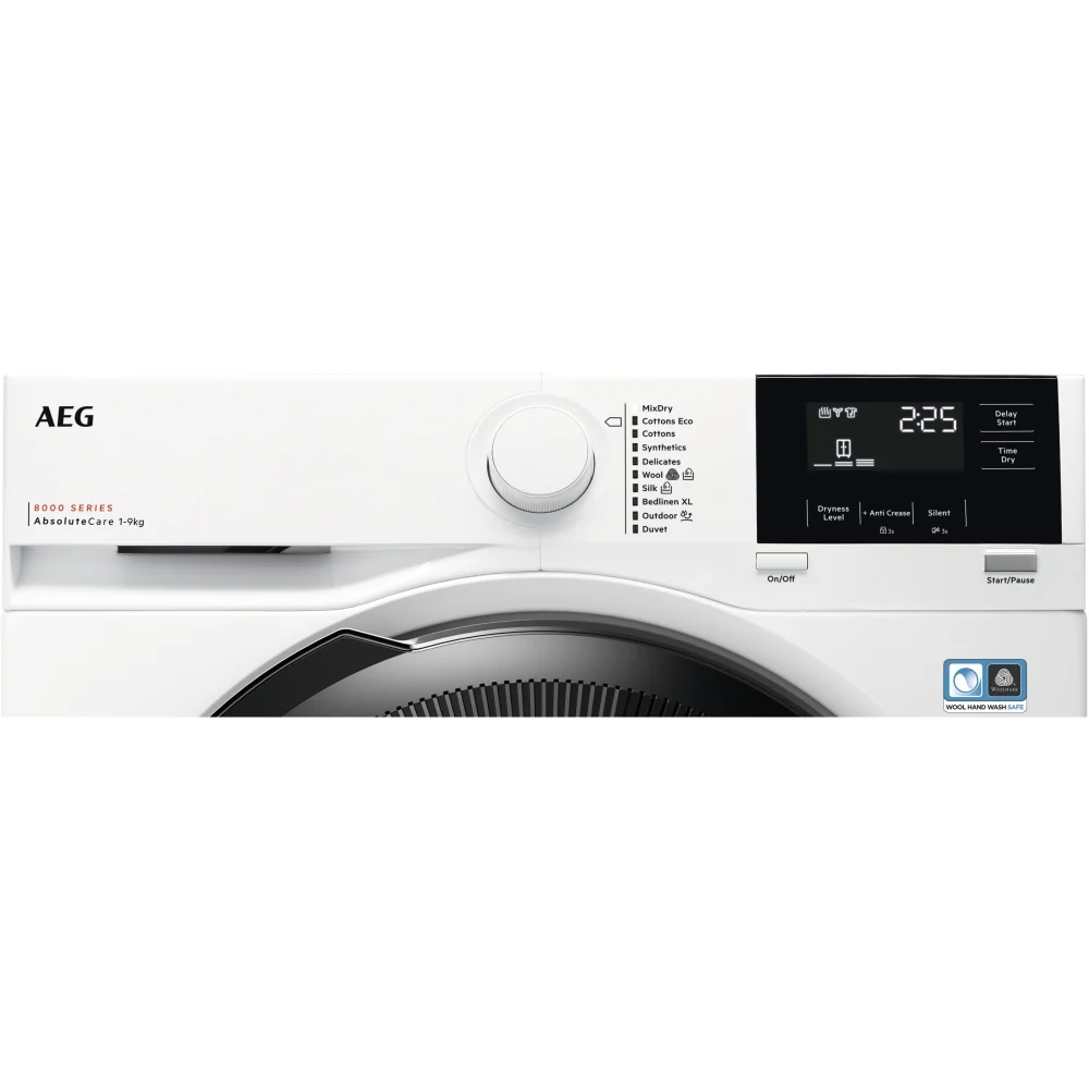 AEG TR819P4B Series 8000 AbsoluteCare 9Kg Heat Pump Tumble Dryer White - Image 2