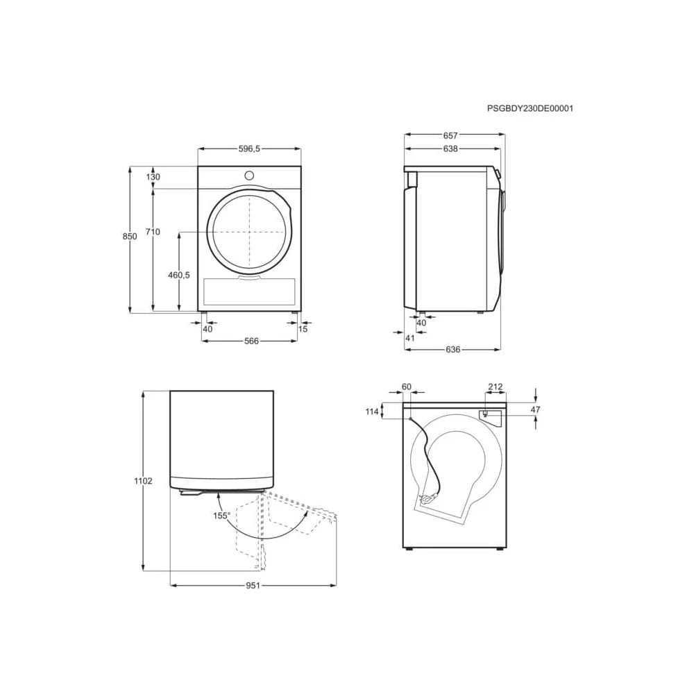 AEG TR848A4B2 Series 8000 AbsoluteCare Freestanding 8kg Heat Pump Tumble Dryer White - Image 8