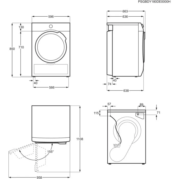 AEG TR959M6BC Series 9000 Freestanding 9kg Heat Pump Tumble Dryer White - Image 9