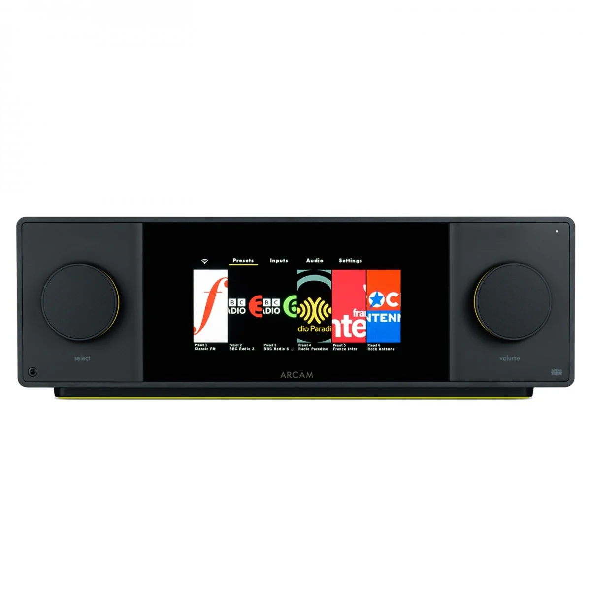 Arcam Radia SA45 Streaming Amplifier with Wharfedale Linton Heritage Standmount Speakers with Matching Stands - Black - Image 7