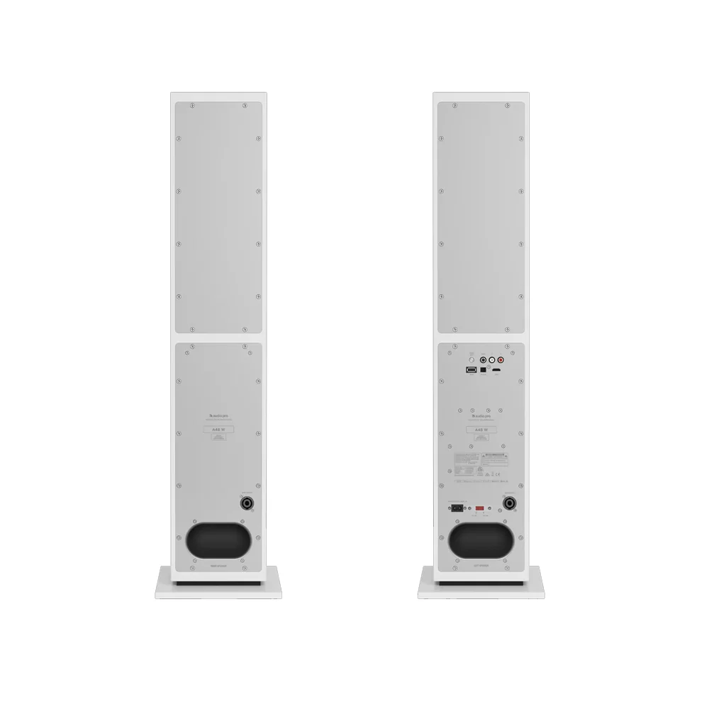 Audio Pro A48 W Wireless Multiroom Bluetooth Floorstanding Speakers Pair White - Image 2
