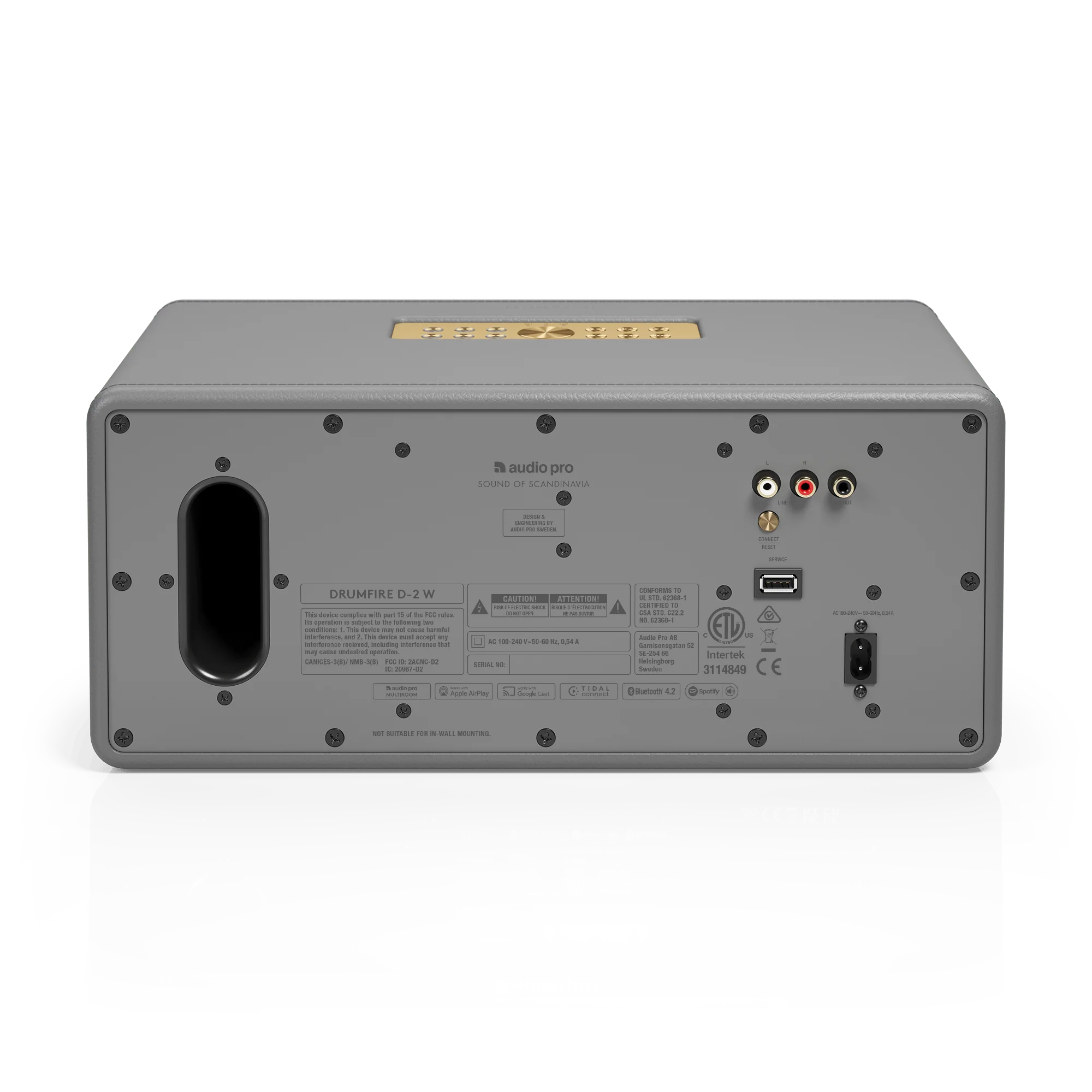 Audio Pro Drumfire D-2 W Wireless Multiroom Speaker Grey - Image 3