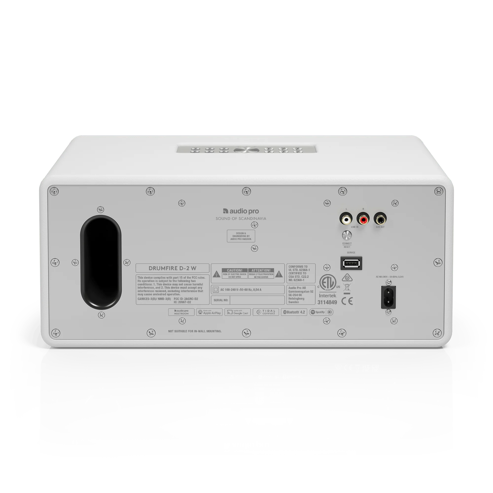 Audio Pro Drumfire D-2 W Wireless Multiroom Speaker White - Image 2