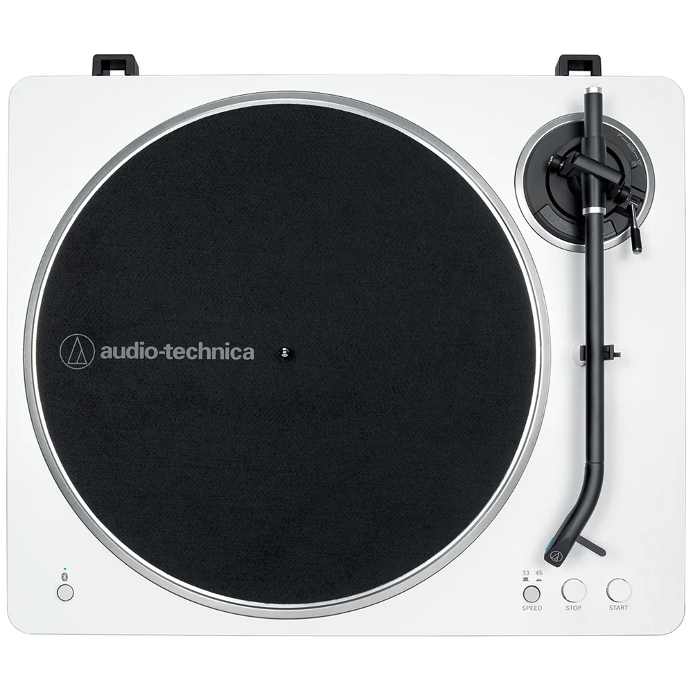 Audio Technica AT-LP70XBT Fully Automatic Bluetooth Wireless Turntable with AT-SP3X Powered Bookshelf Speakers HiFi Package White - Image 9