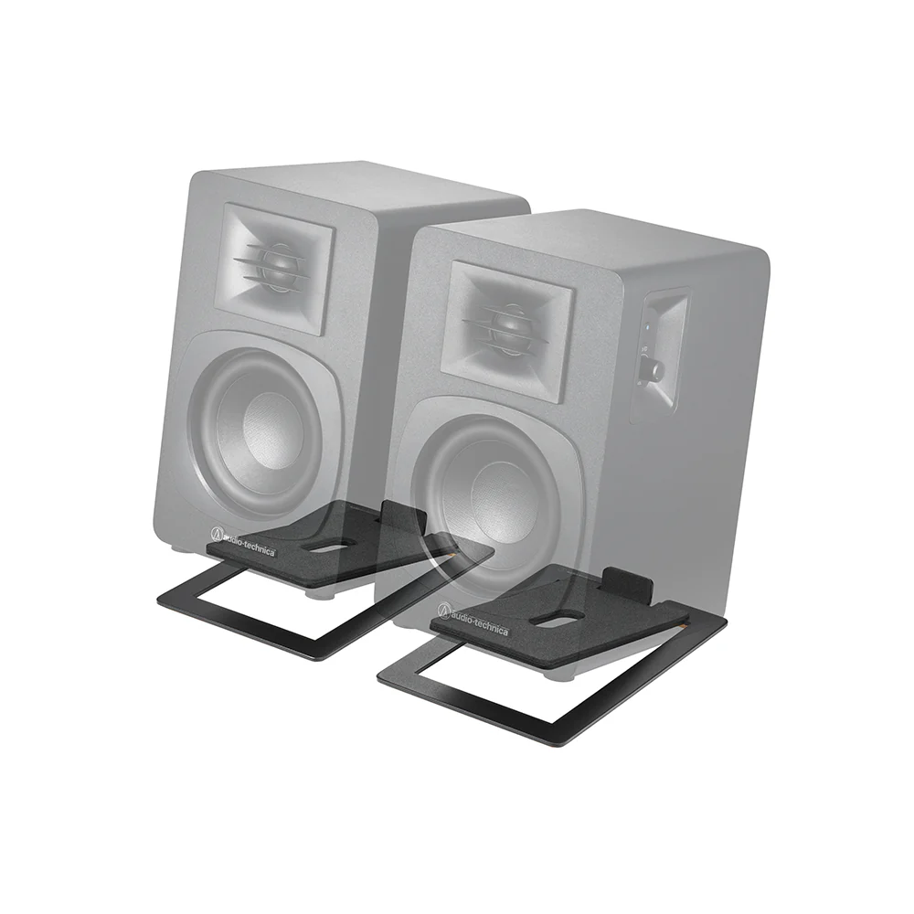 Audio Technica AT-SP3X Powered Bluetooth Bookshelf Speakers with AT-ST3 Stands Pair - Black - Image 2