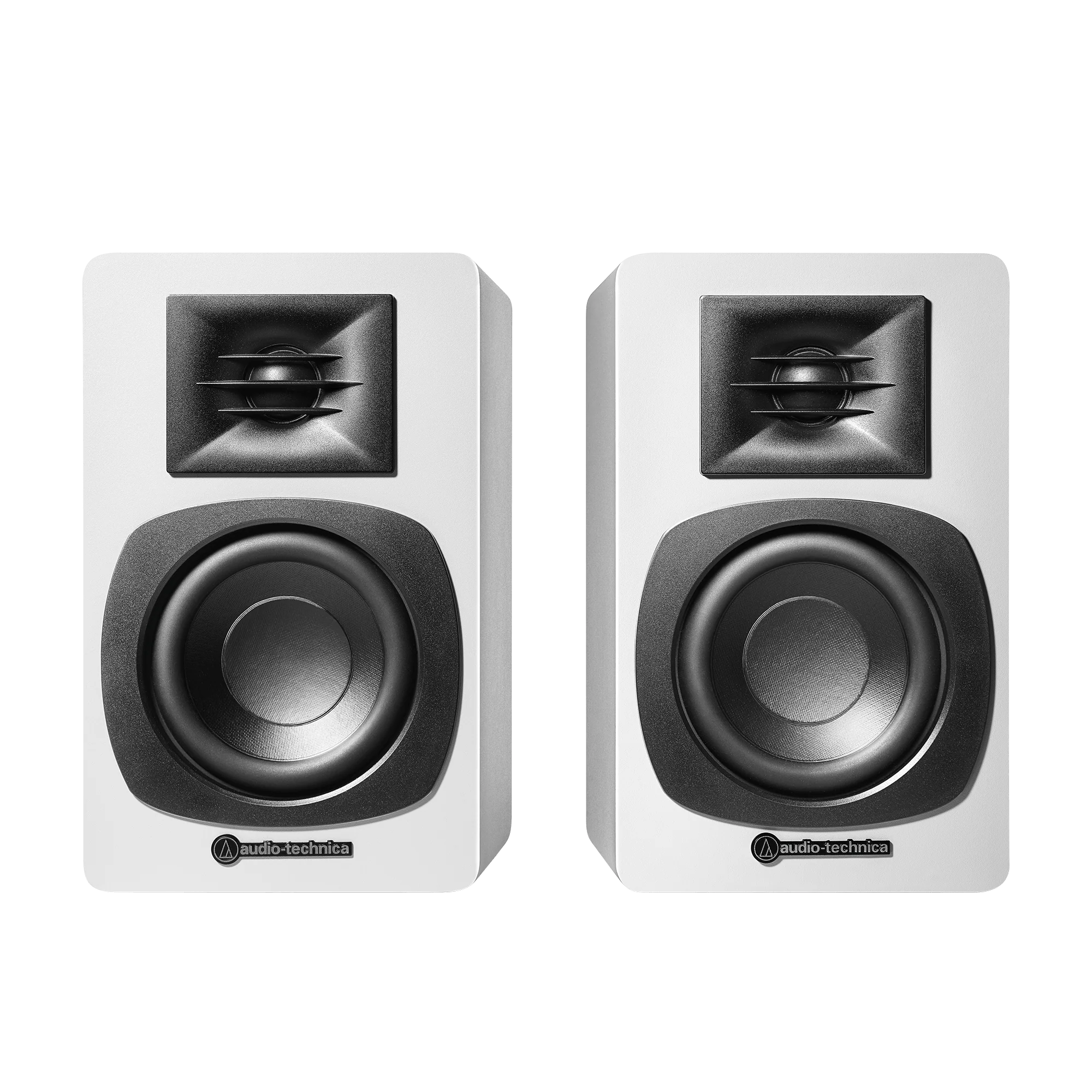 Audio Technica AT-SP3X Powered Bookshelf Speakers with Bluetooth White