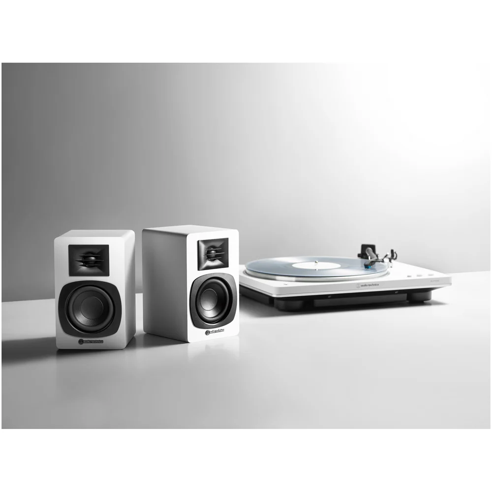 Audio Technica AT-SP3X Powered Bookshelf Speakers with Bluetooth White - Image 7