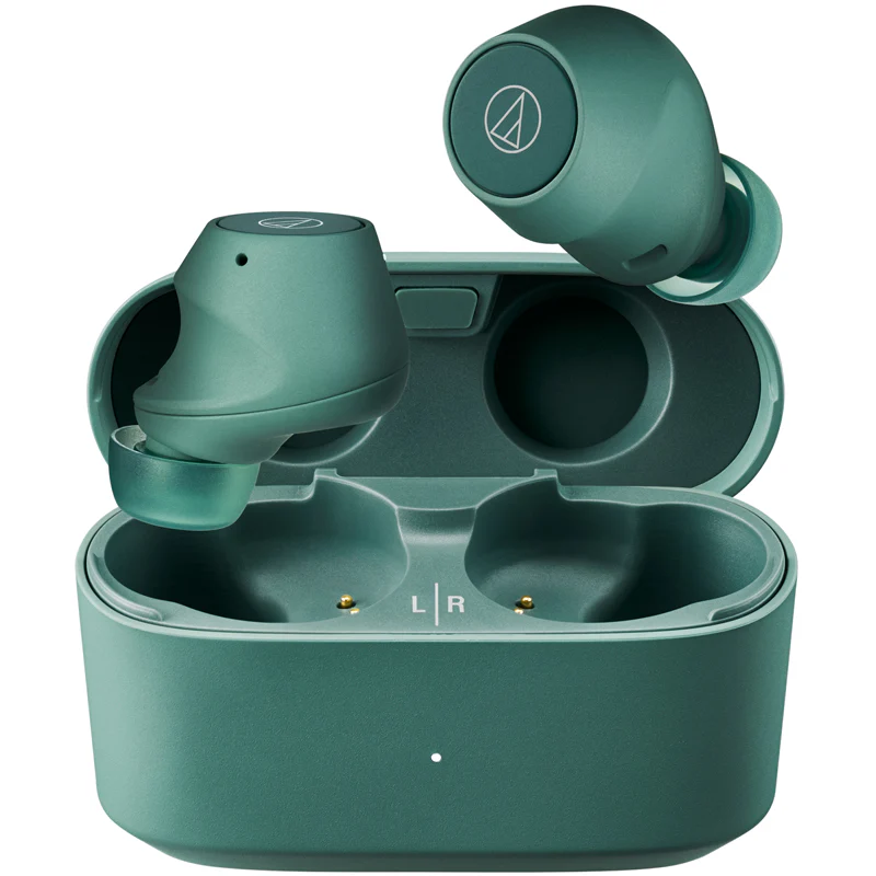 Audio Technica ATH-CKS30TW+ Noise Cancelling Wireless Earbuds Green - Image 6