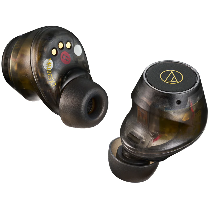 Audio Technica ATH-CKS30TW+ Noise Cancelling Wireless Earbuds Translucent Black - Image 2
