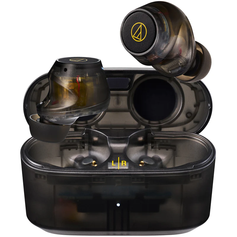 Audio Technica ATH-CKS30TW+ Noise Cancelling Wireless Earbuds Translucent Black - Image 7