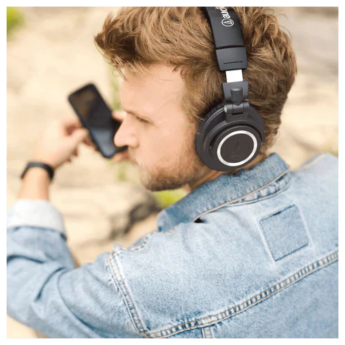 Audio Technica ATH-M50xBT2 Wireless Over-Ear Headphones - Limited edition Ice Blue - Image 4