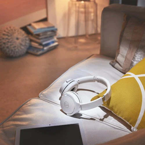 Audio Technica ATHS220BTWH Wireless Headphones White - Image 3