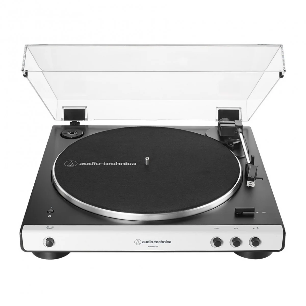 Audio Technica ATLP60XBT Fully Automatic Bluetooth Wireless Turntable White with AT-SP3X Powered Bookshelf Speakers HiFi Package - Image 2
