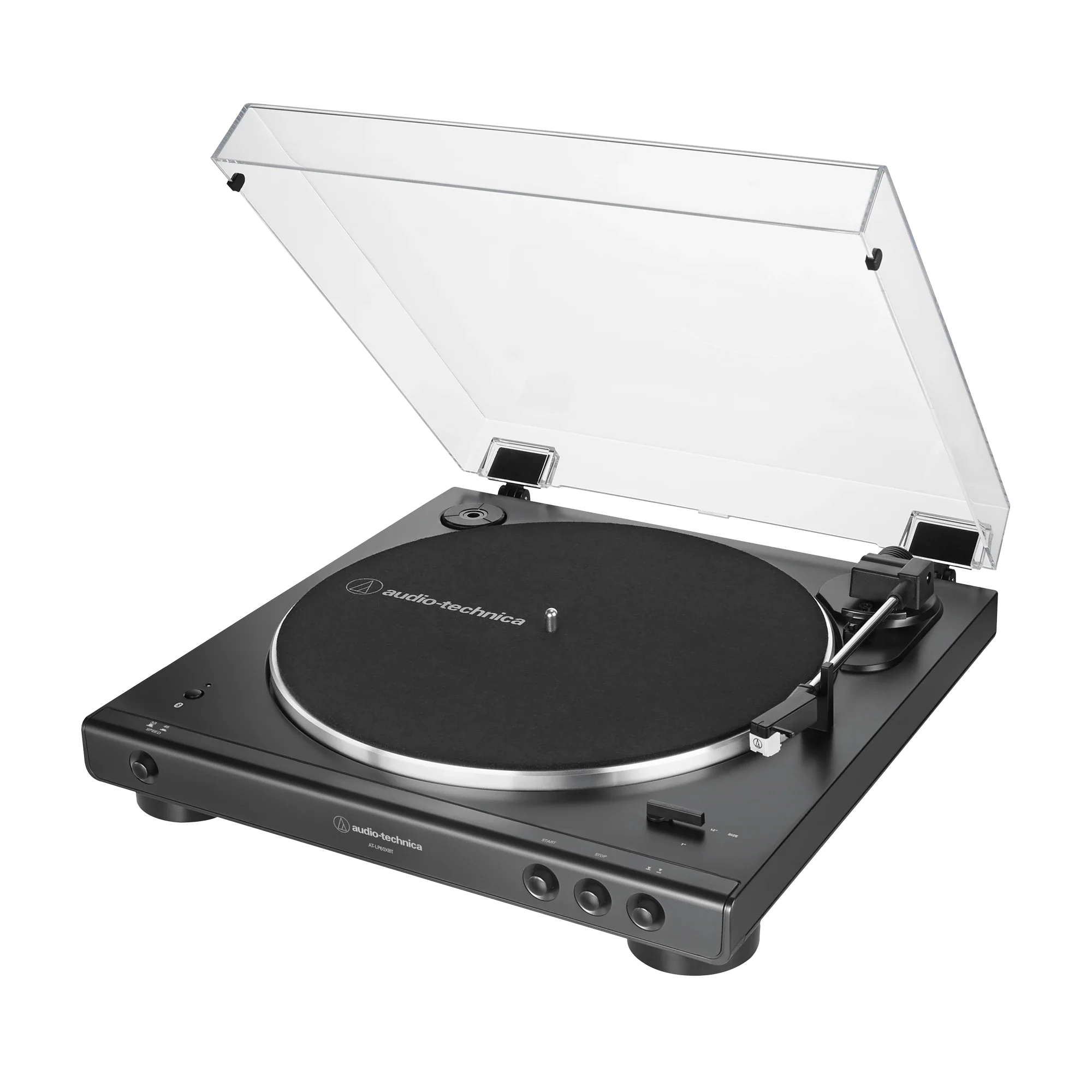 Audio Technica ATLP60XBT Fully Automatic Bluetooth Wireless Turntable with AT-SP3X Powered Bookshelf Speakers HiFi Package Black - Image 5