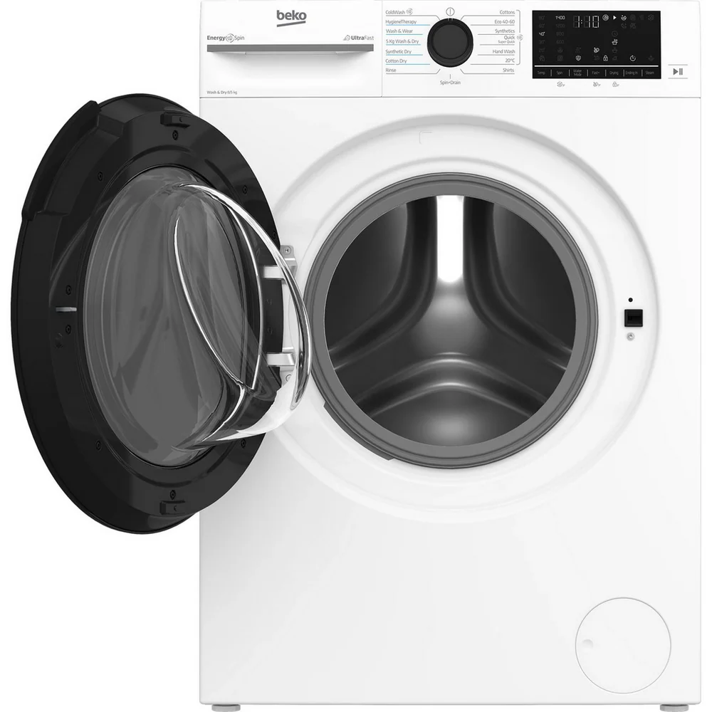 Beko BMND8545UW 8+5kg 1400 Spin Freestanding Front Load Washer Dryer White - Image 2