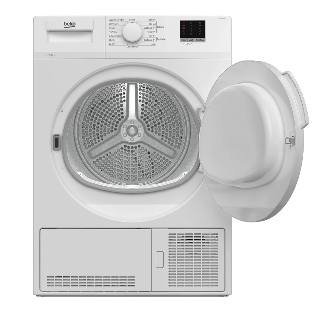 Beko DTLCE80051W 8kg Condenser Tumble Dryer with Sensor Programmes White - Image 2