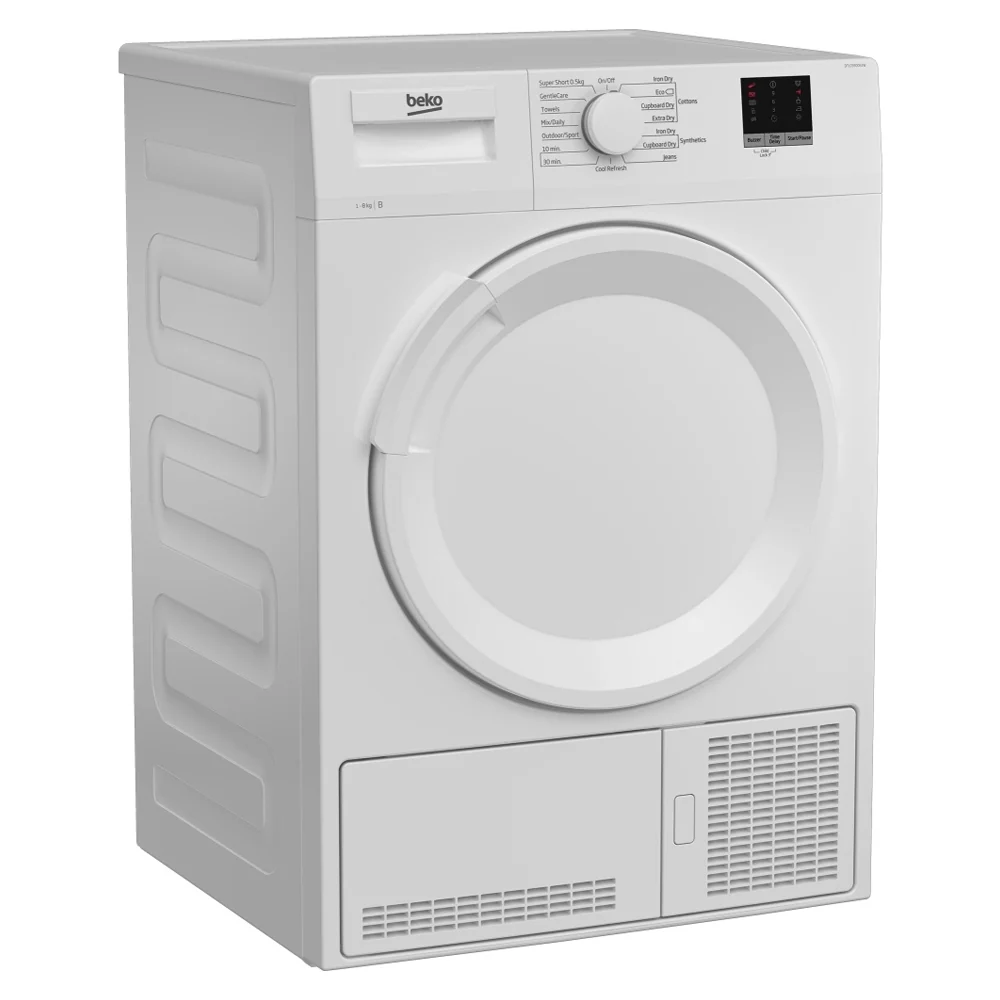 Beko DTLCE80051W 8kg Condenser Tumble Dryer with Sensor Programmes White - Image 3