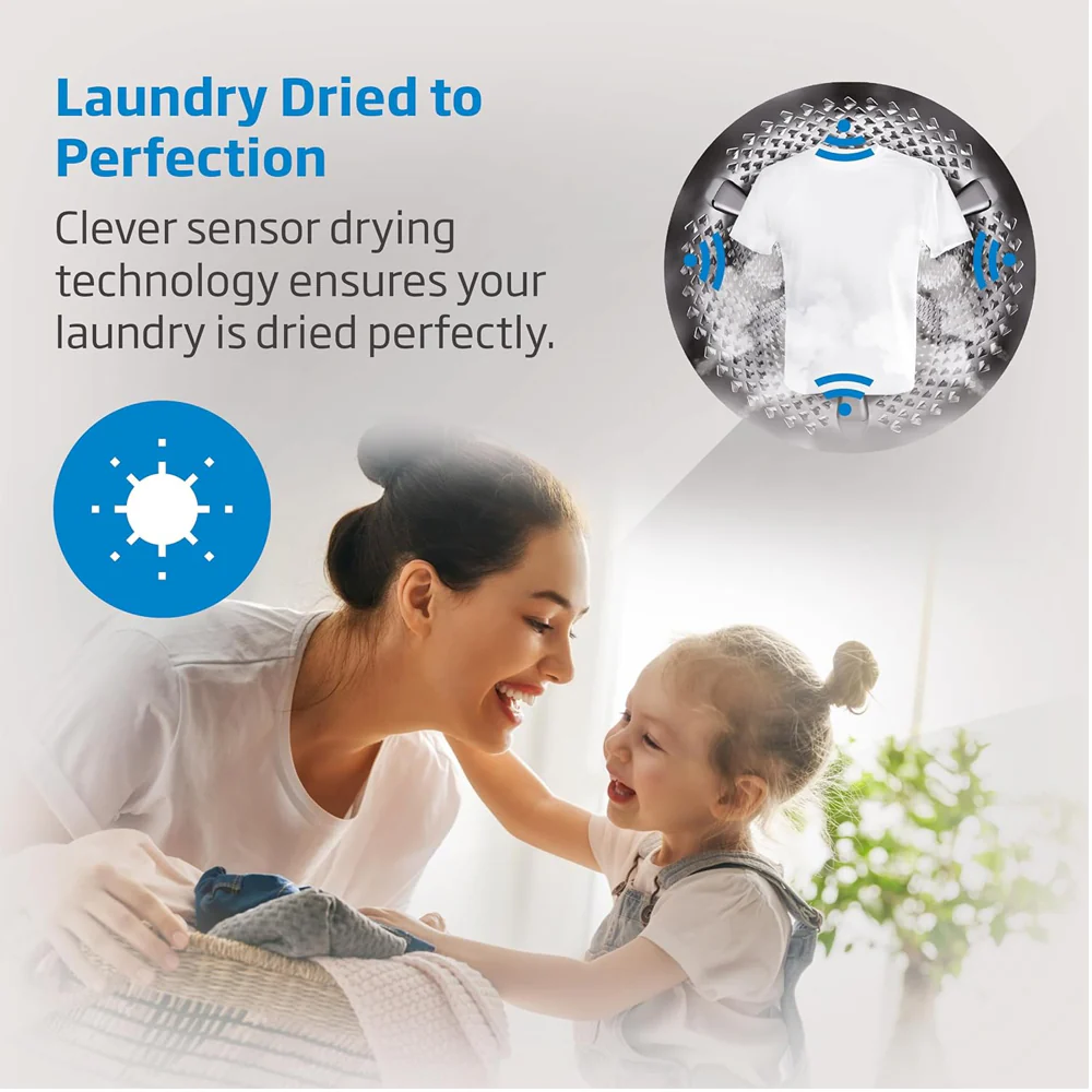 Beko DTLCE80051W 8kg Condenser Tumble Dryer with Sensor Programmes White - Image 6