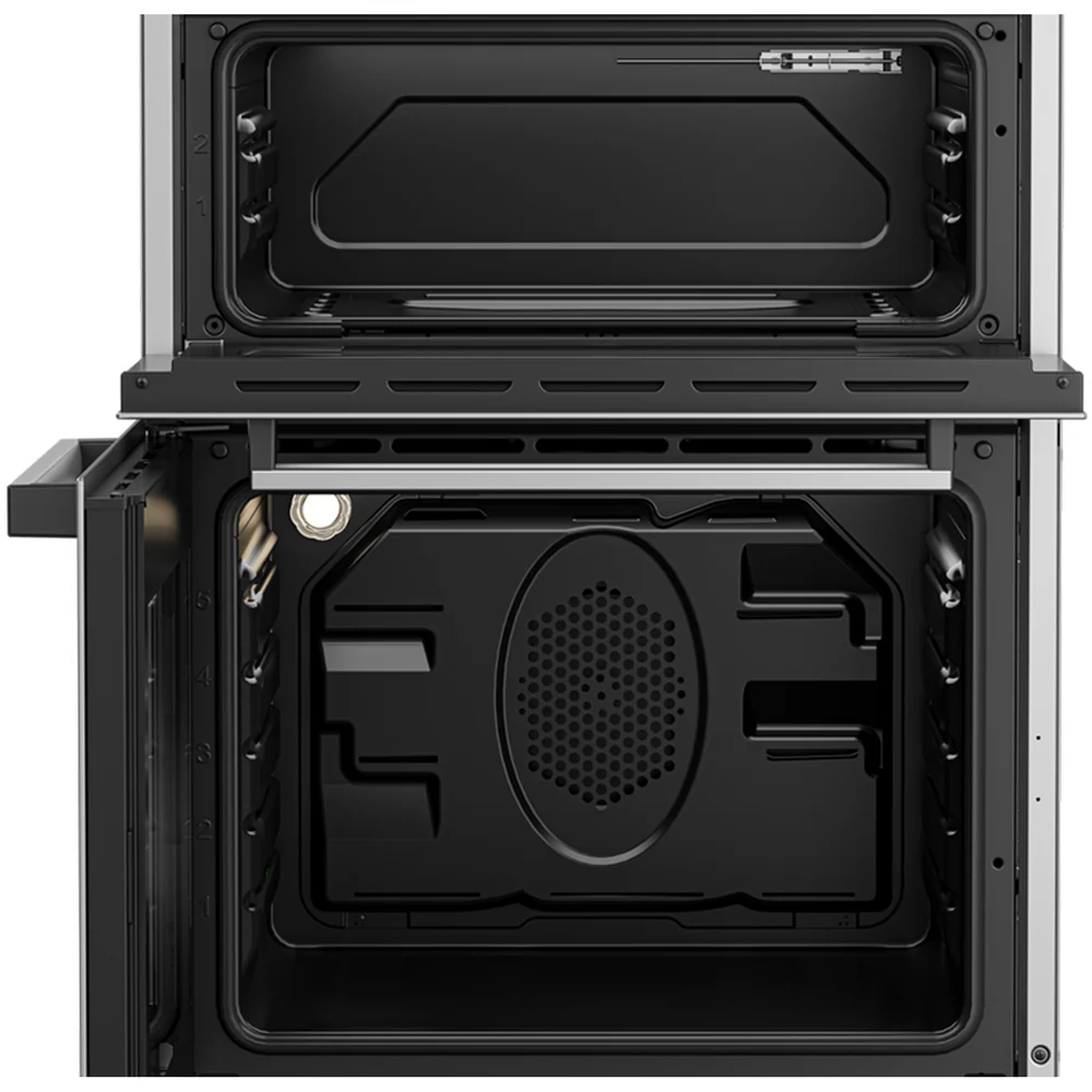 Beko EDC634S 60cm Double Oven Electric Cooker with Ceramic Hob - Silver - Image 5