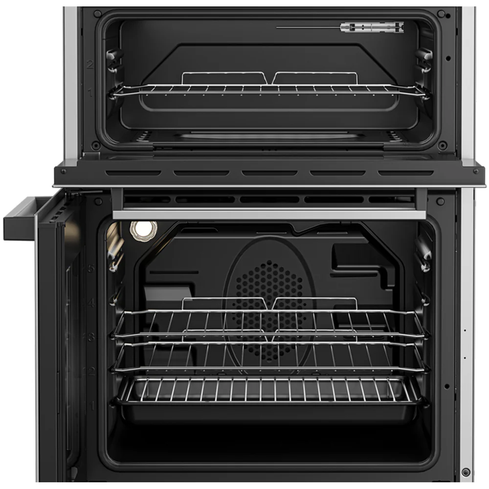 Beko EDC634S 60cm Double Oven Electric Cooker with Ceramic Hob - Silver - Image 6