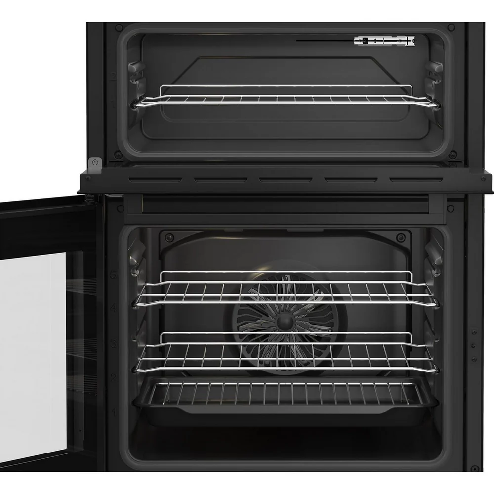 Beko EDC6731K 60cm Double Oven Electric Cooker with Vitroceramic Hob Black - Image 5
