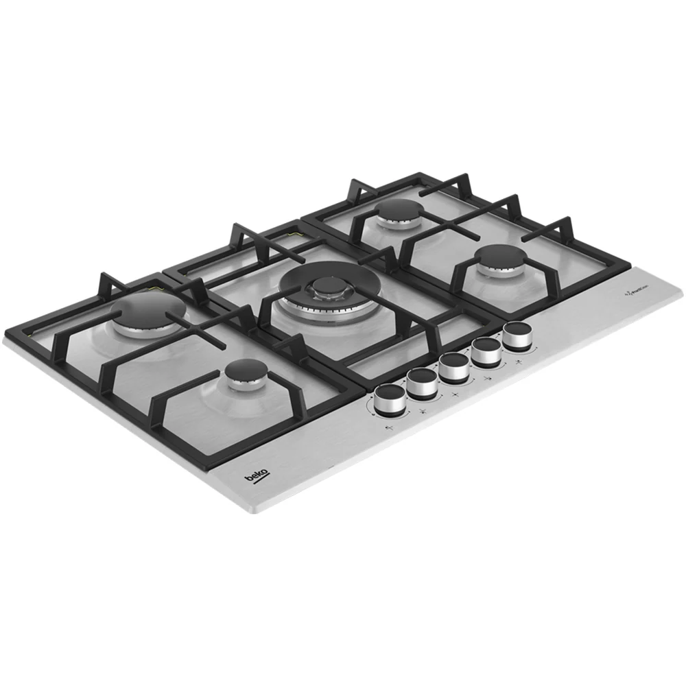 Beko HIAW75225SXE 75cm Gas Hob with Front Knob Controls Stainless Steel - Image 2