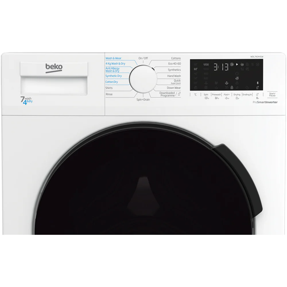 Beko WDL742441W 7kg/4kg 1200 Spin Washer Dryer - White - Image 3