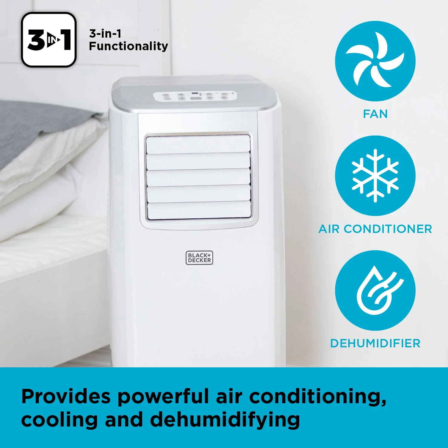 Black+Decker BXAC40005GB 7000 BTU Portable Air Conditioner - Image 4