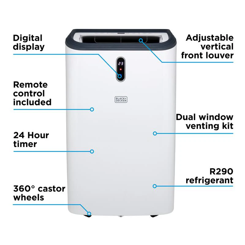 Black+Decker BXAC40018GB 16000 BTU Portable Smart Air Conditioner - Image 11