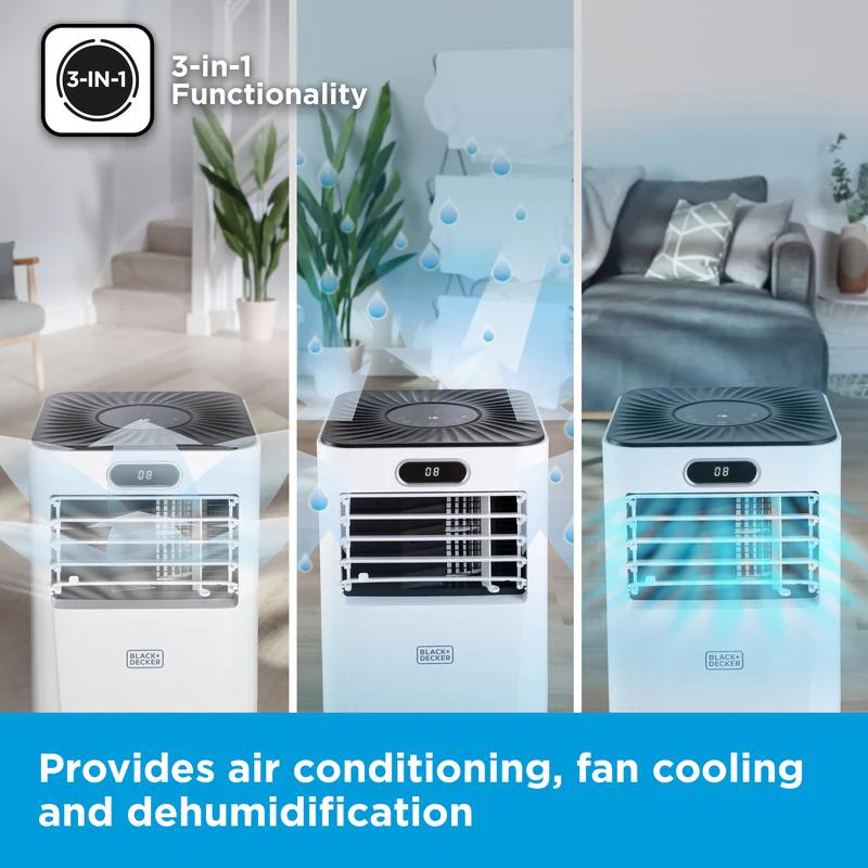Black+Decker BXAC40024GB 7000 BTU Portable Smart Air Conditioner - Image 7